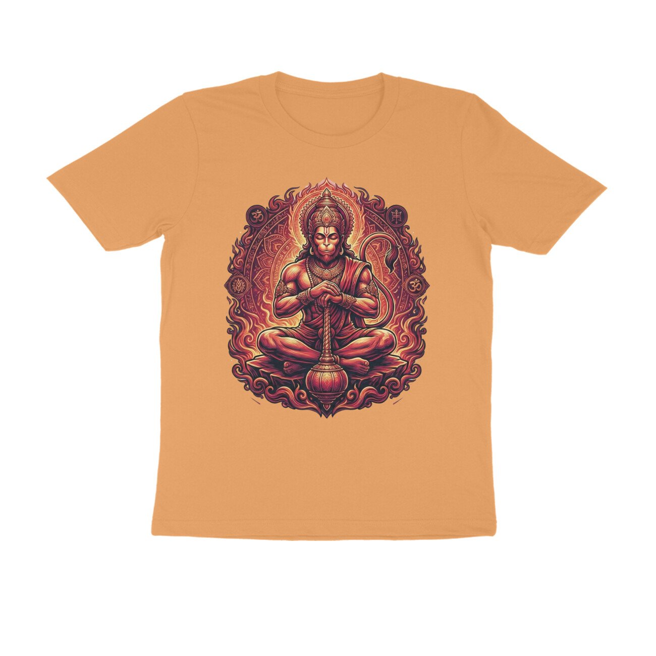 Jay Hanuman Meditation Pose T-Shirt - Pure Cotton, Inner Strength - Image 3