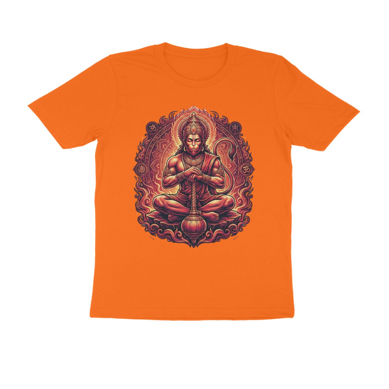 Jay Hanuman Meditation Pose T-Shirt - Pure Cotton, Inner Strength - Image 4