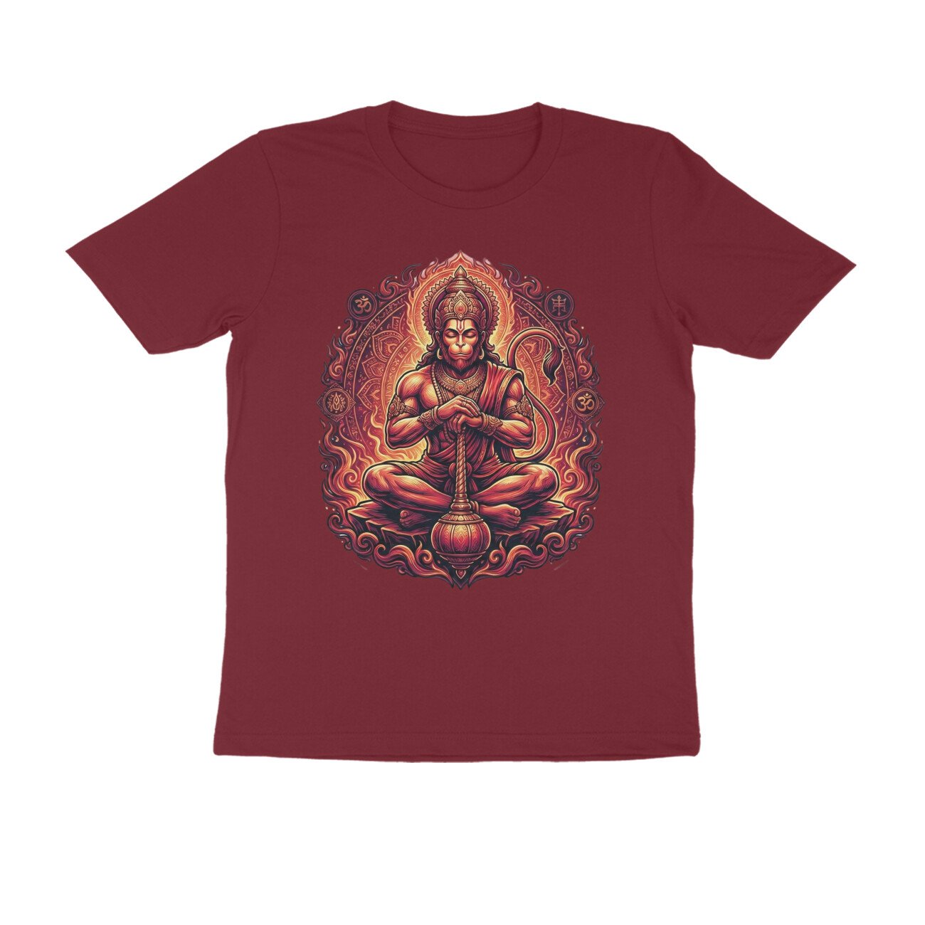 Jay Hanuman Meditation Pose T-Shirt - Pure Cotton, Inner Strength - Image 5