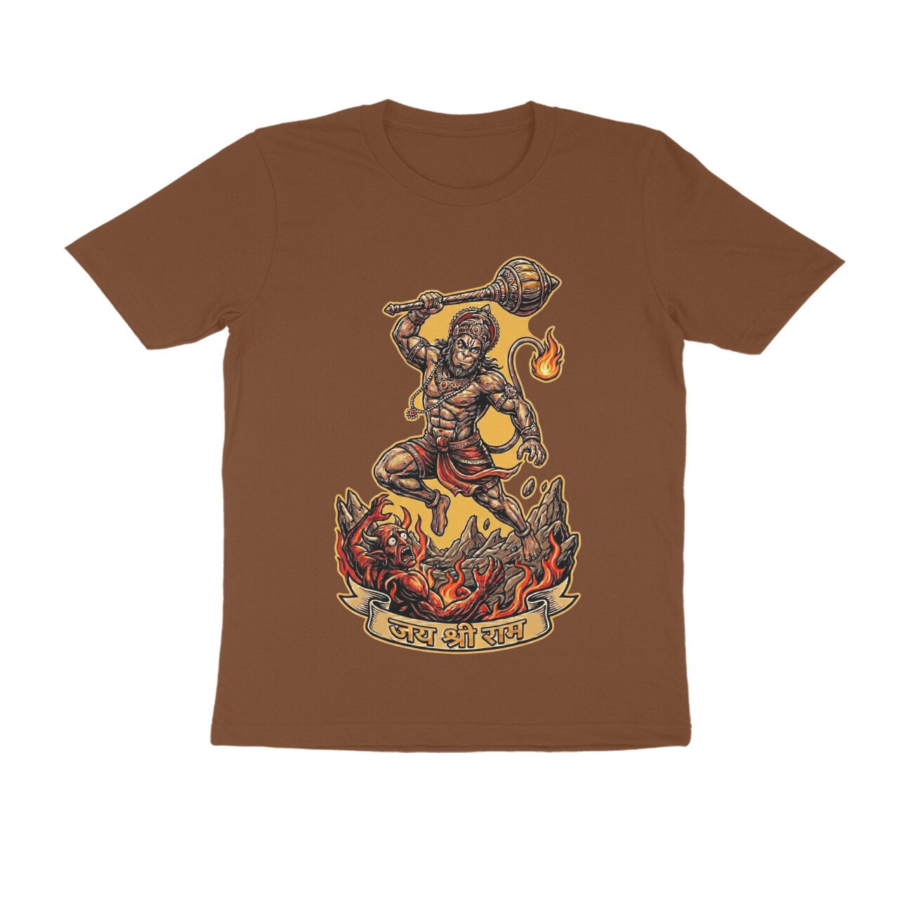 Maha Vikrami Bajrangbali Hanuman T-Shirt - Pure Cotton, Devotional - Image 2