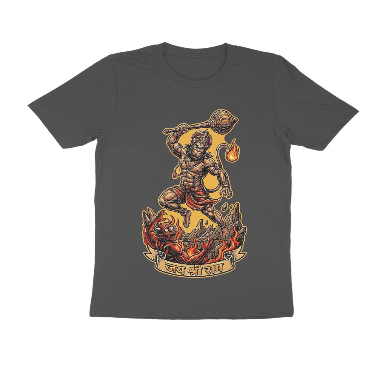 Maha Vikrami Bajrangbali Hanuman T-Shirt - Pure Cotton, Devotional - Image 3