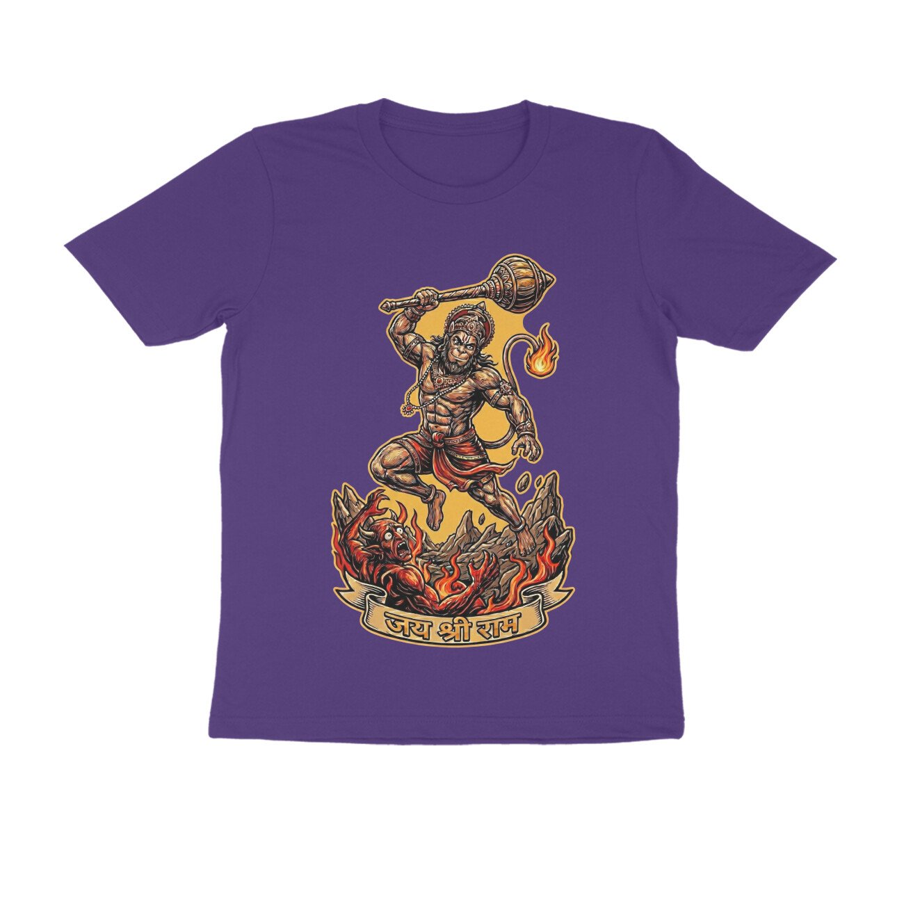 Maha Vikrami Bajrangbali Hanuman T-Shirt - Pure Cotton, Devotional - Image 4