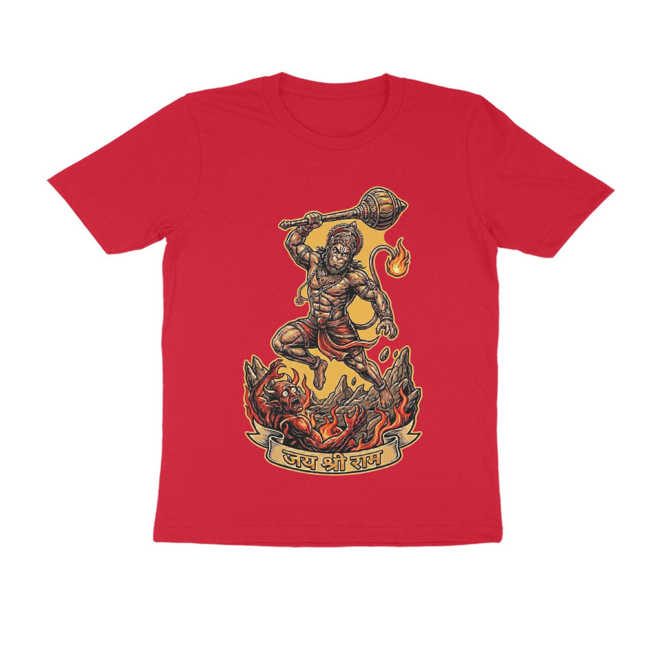 Maha Vikrami Bajrangbali Hanuman T-Shirt - Pure Cotton, Devotional - Image 7