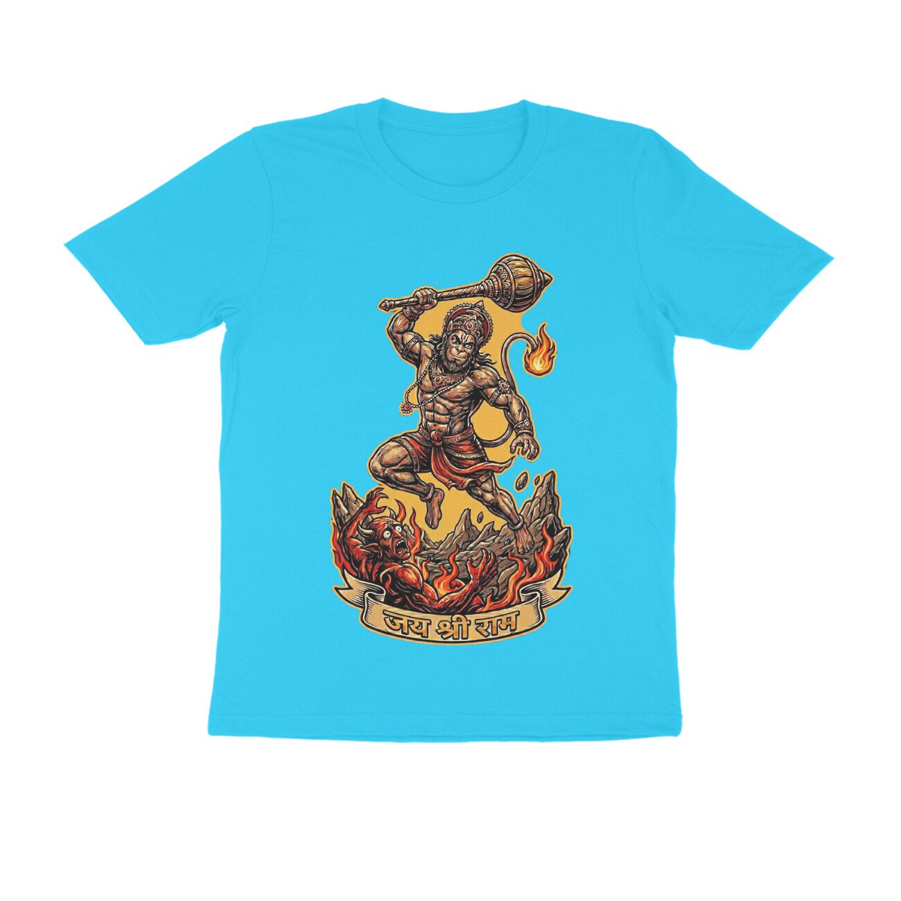 Maha Vikrami Bajrangbali Hanuman T-Shirt - Pure Cotton, Devotional - Image 9