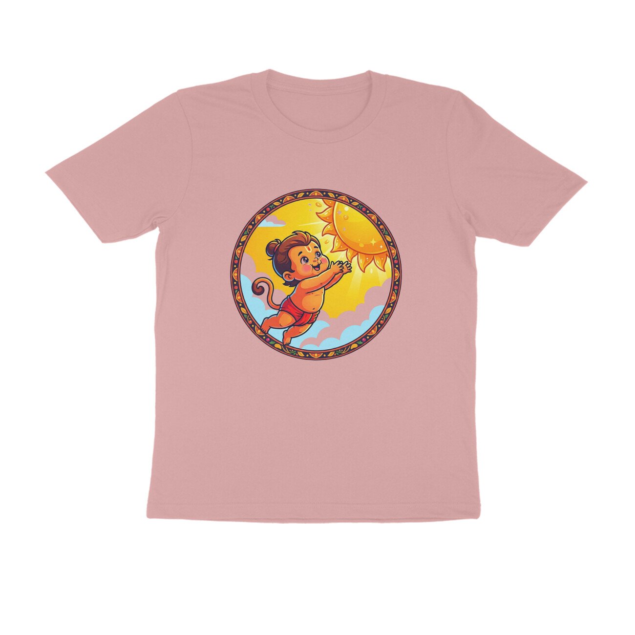 Bal Hanuman Trying to Get Sun T-Shirt - Pure Cotton, Devotional - Image 7