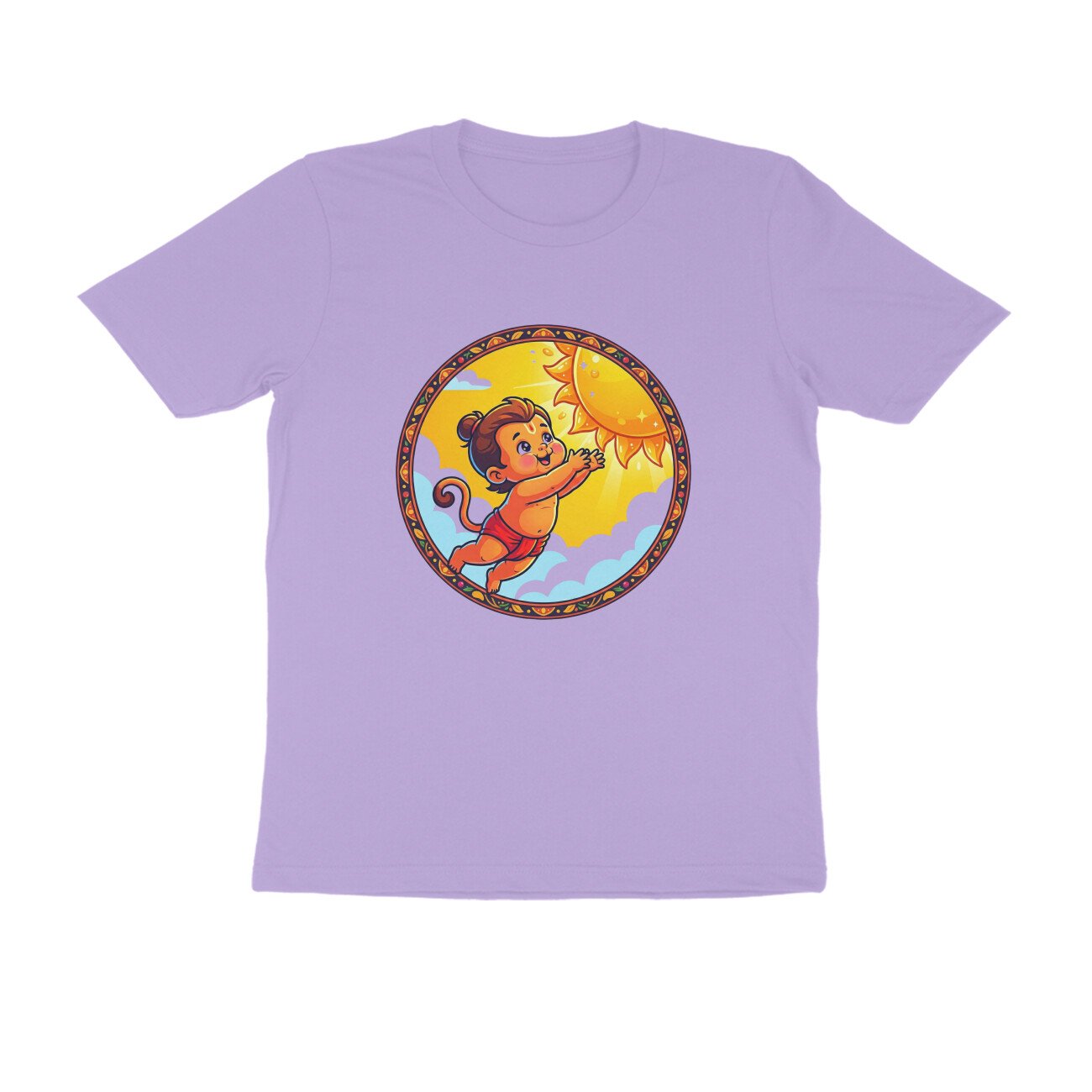 Bal Hanuman Trying to Get Sun T-Shirt - Pure Cotton, Devotional - Image 8