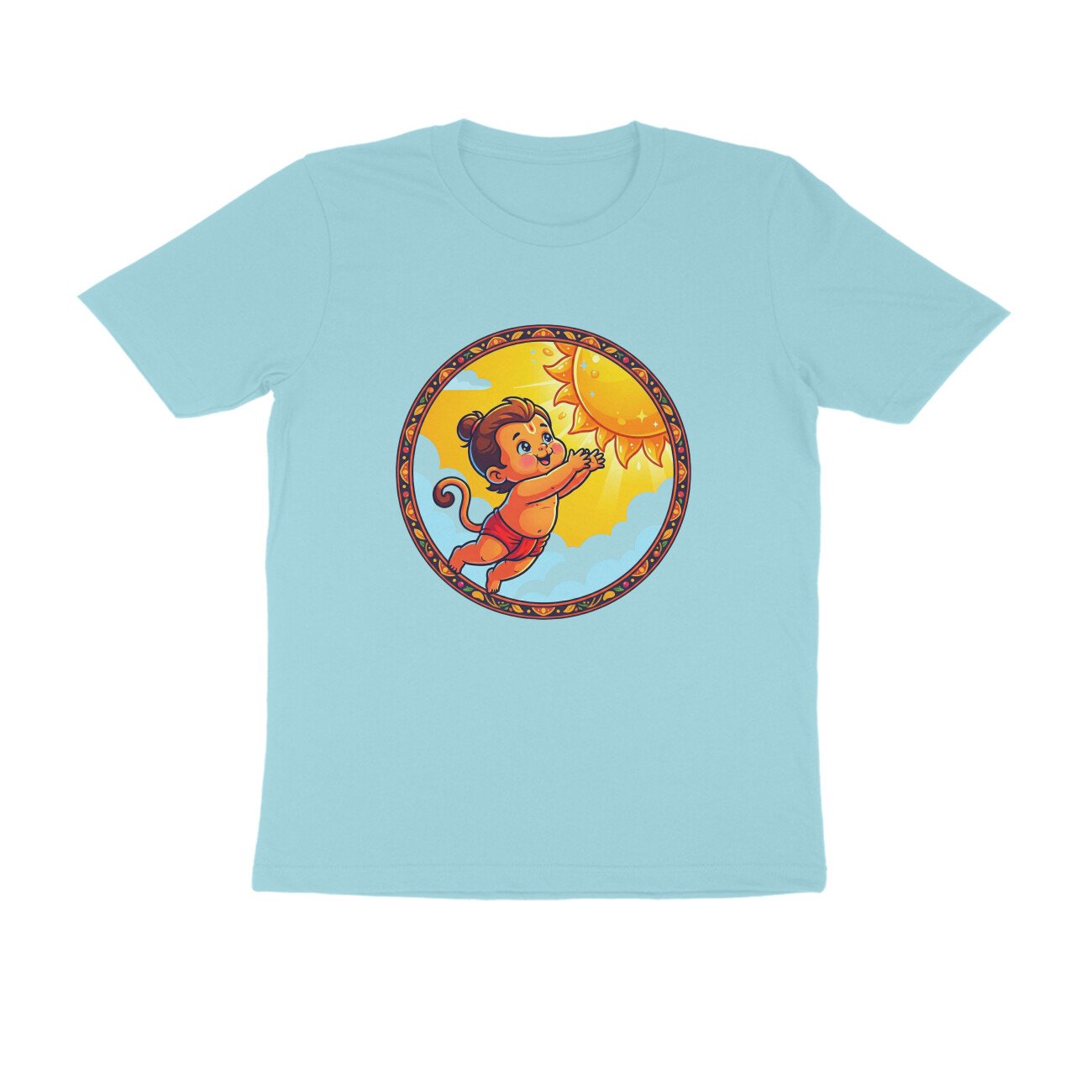 Bal Hanuman Trying to Get Sun T-Shirt - Pure Cotton, Devotional - Image 10