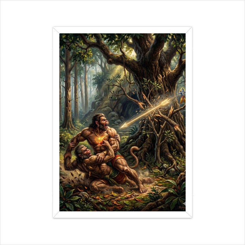 Baali Vadh Framed Poster (A3/A4), Ramayana - Image 3