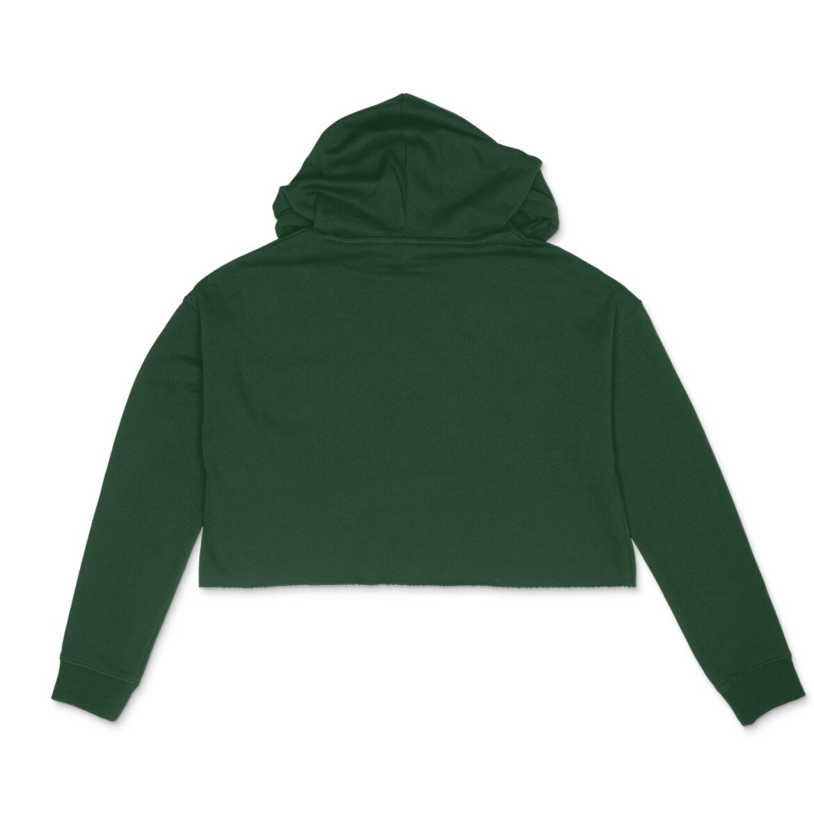 Women’s Olive Green Crop Hoodie | Full Sleeve Cropped Casual Hoodie - Image 2