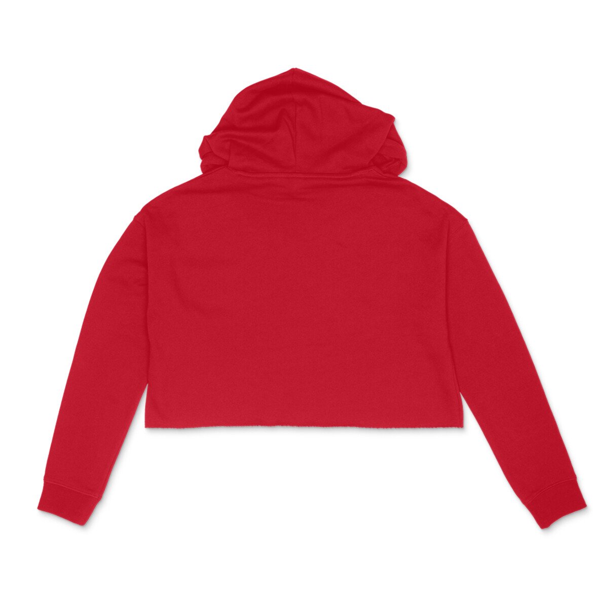 Women’s Red Crop Hoodie | Full Sleeve Cropped Casual Hoodie - Image 2