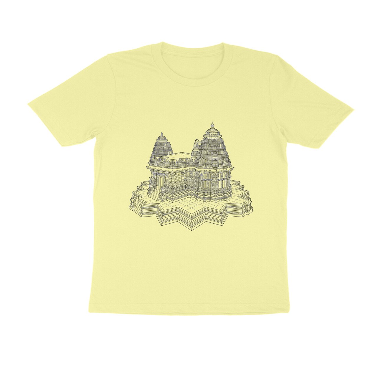 Ancient Indian Temple Line Art T-Shirt