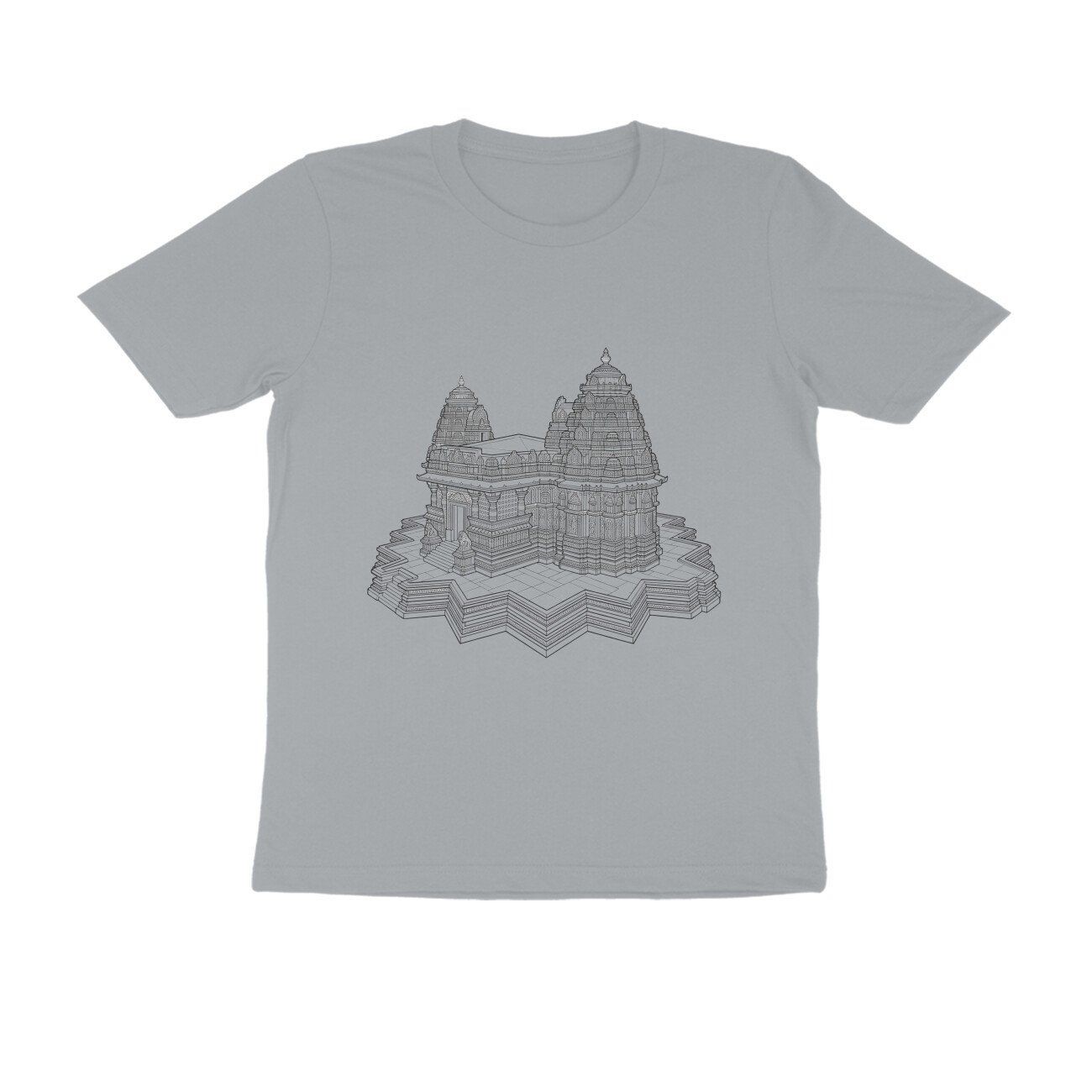 Ancient Indian Temple Line Art T-Shirt - Image 13