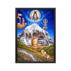 Shiva Kailash Yatra Framed Wall Art Poster