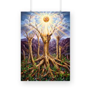 Ashwatha Tree Wall Art | Upanishad Inspired Framed Poster | Symbol of Sansara | A3 & A4 Sizes