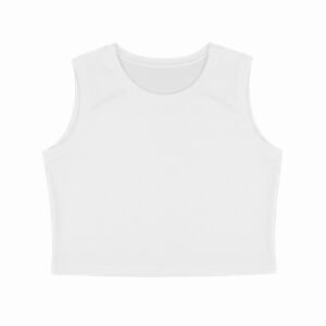Women’s White Crop Tank Top | Sleeveless Ribbed Fitted Summer Top