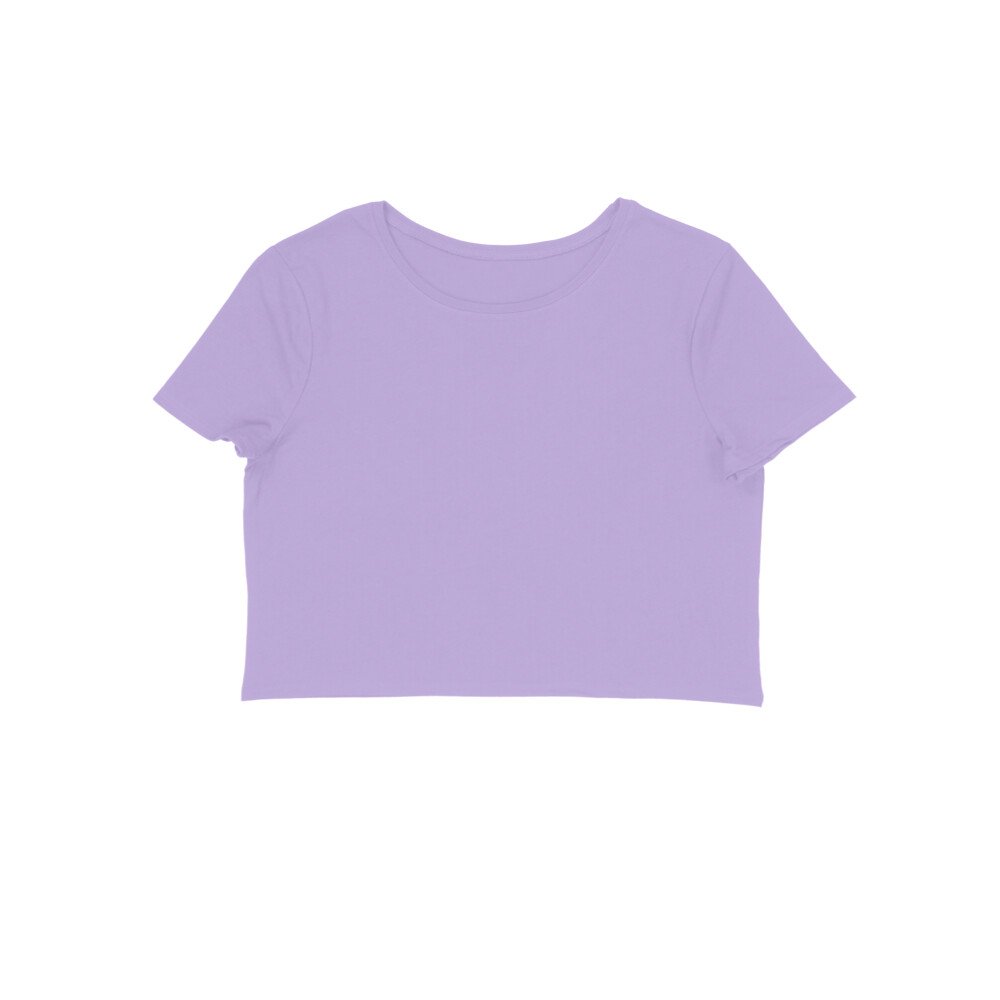 Women’s Light Purple Crop Top | Half Sleeve Fitted Casual Top