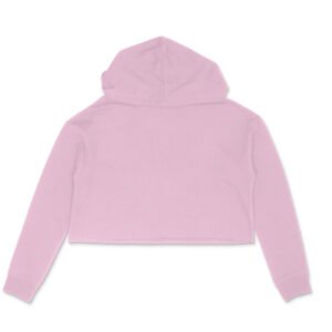 Women’s Light Pink Crop Hoodie | Full Sleeve Cropped Casual Hoodie