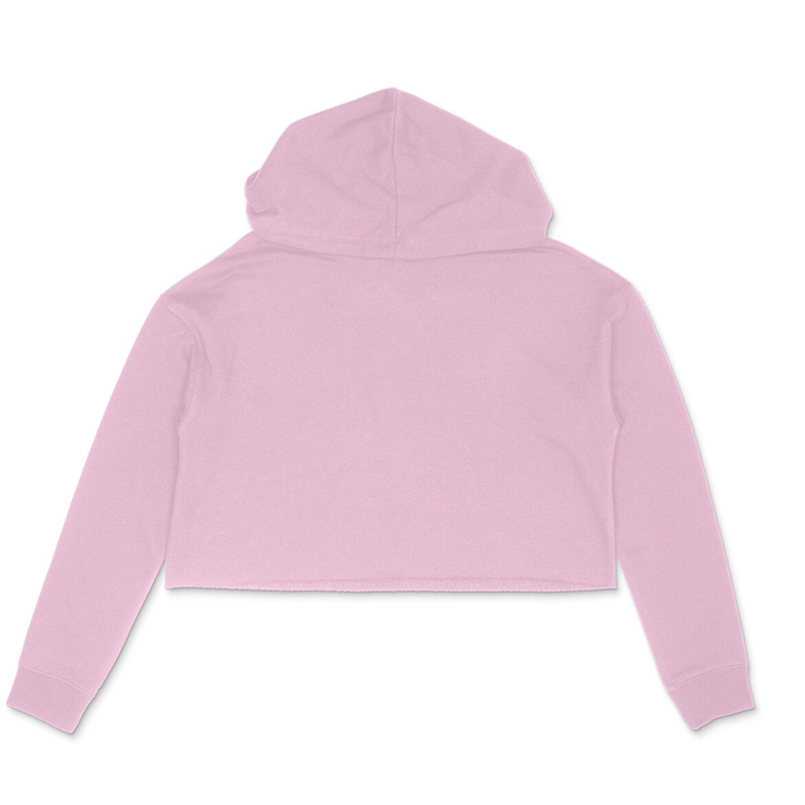 Women’s Light Pink Crop Hoodie | Full Sleeve Cropped Casual Hoodie