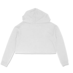 Women’s White Crop Hoodie | Full Sleeve Cropped Casual Hoodie