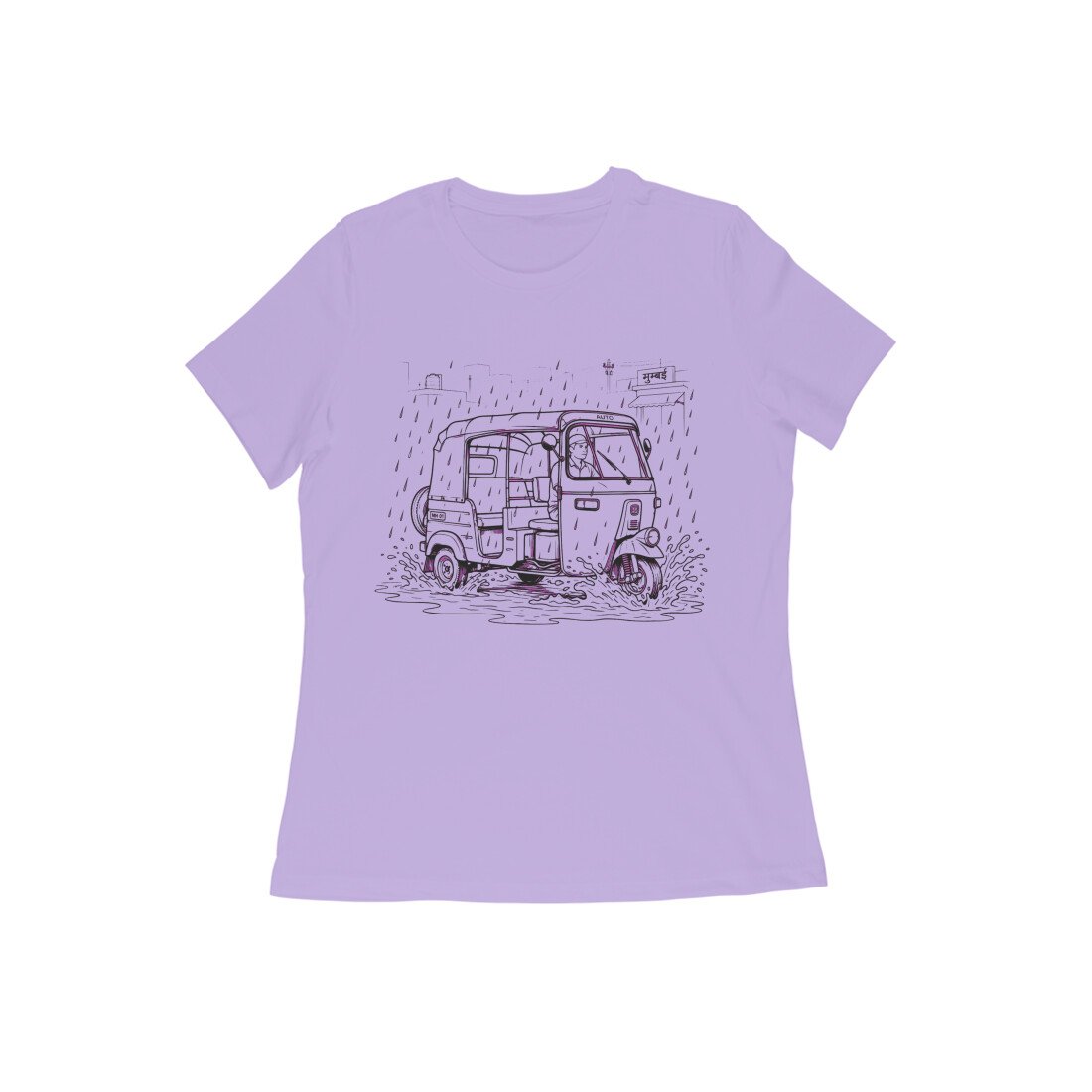 Monsoon Auto T-Shirt – Unisex Rain Graphic Tee with Premium Regular Fit - Image 5