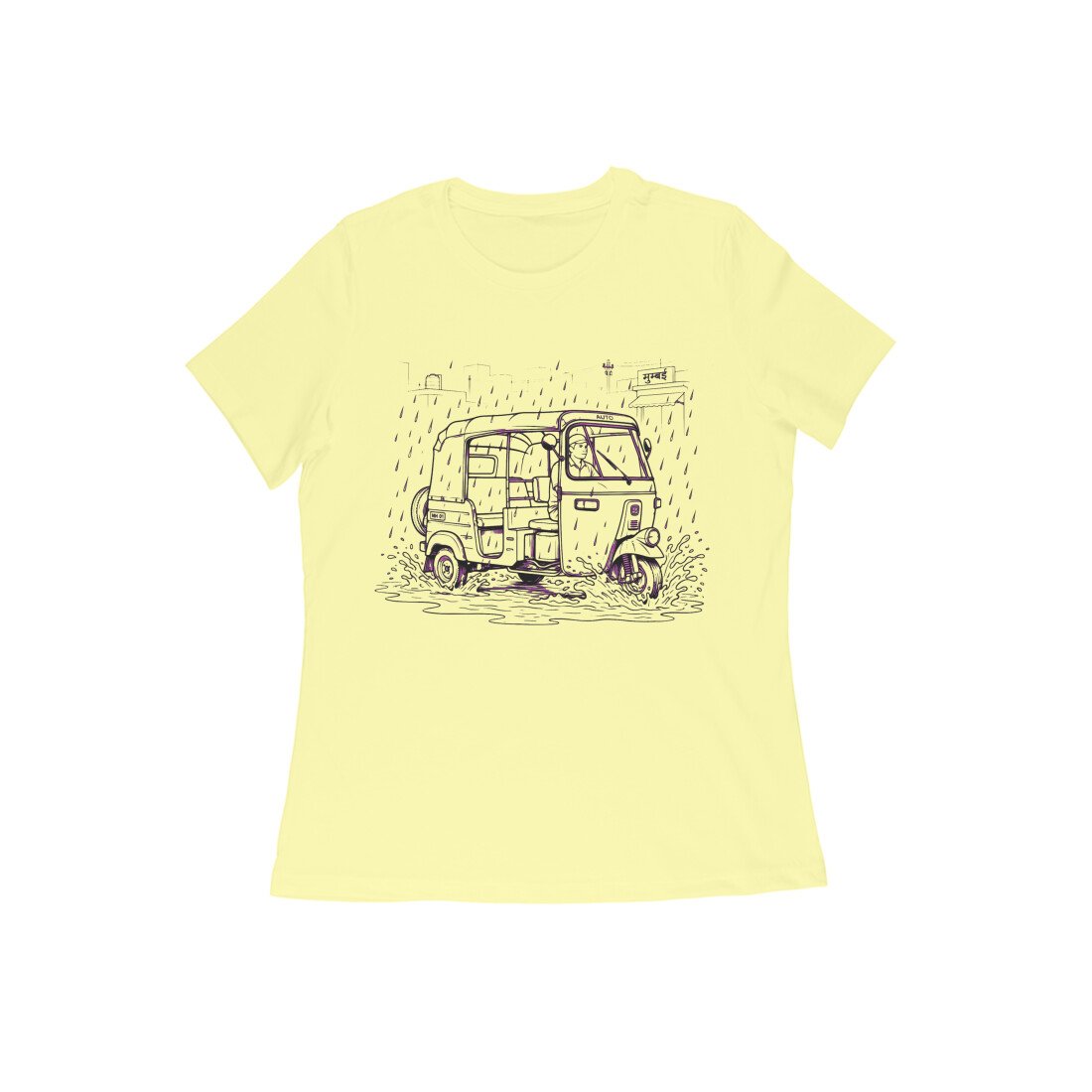 Monsoon Auto T-Shirt – Unisex Rain Graphic Tee with Premium Regular Fit - Image 8