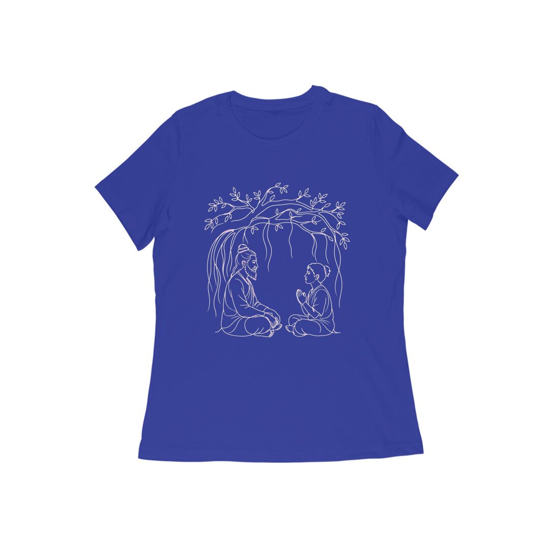 Guru Teaching Under the Tree Unisex T-Shirt | Gurukul Wisdom | Yoga Lifestyle - Image 4