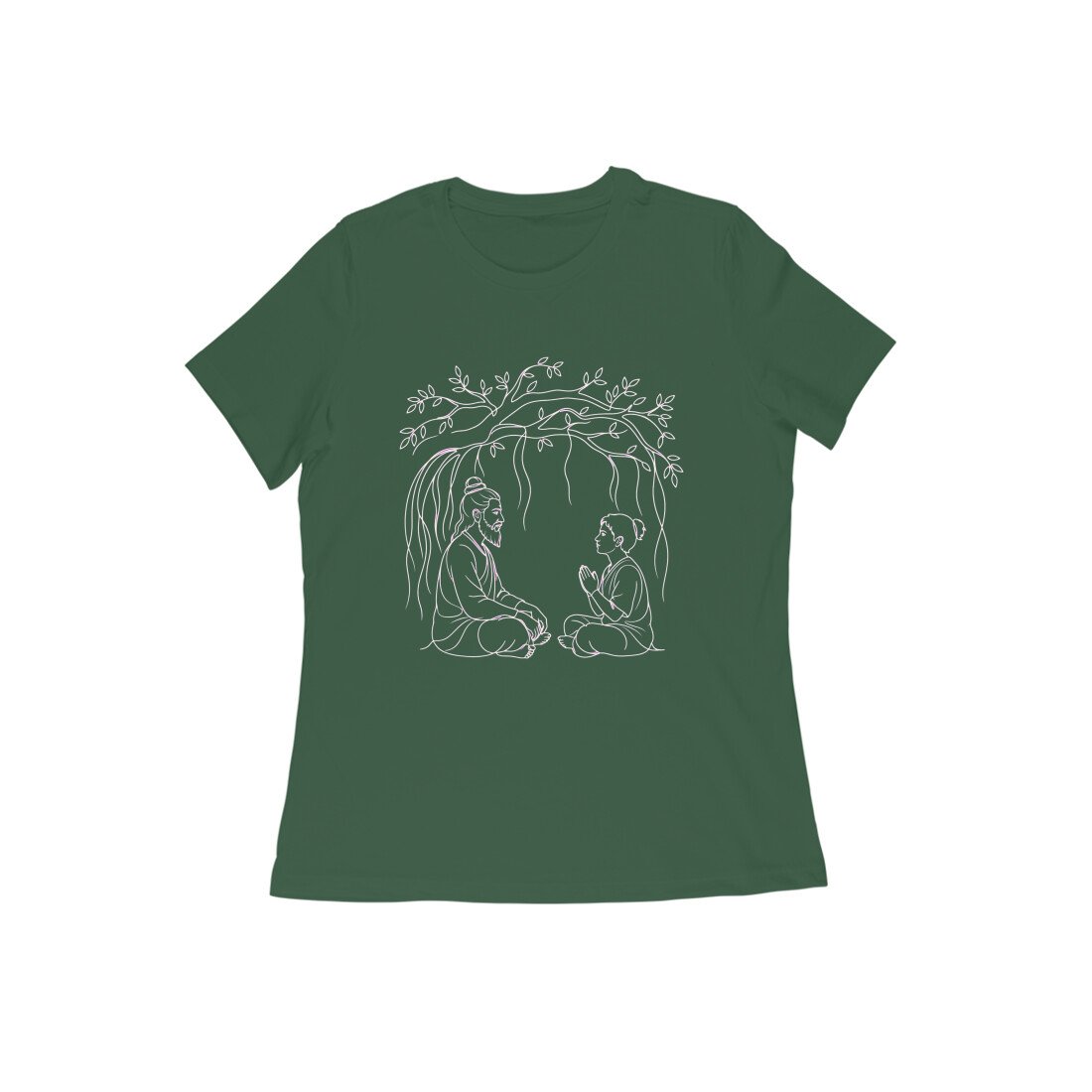 Guru Teaching Under the Tree Unisex T-Shirt | Gurukul Wisdom | Yoga Lifestyle - Image 5