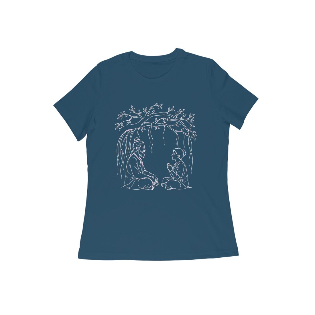 Guru Teaching Under the Tree Unisex T-Shirt | Gurukul Wisdom | Yoga Lifestyle - Image 6