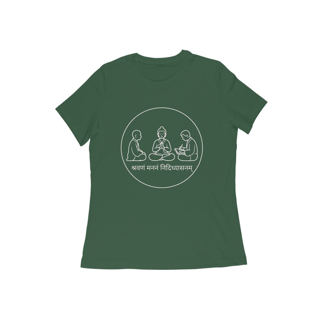 Shravan Manan Nididhyasan Unisex T-Shirt | Three Steps of Vedantic Learning | Yoga Lifestyle - Image 2