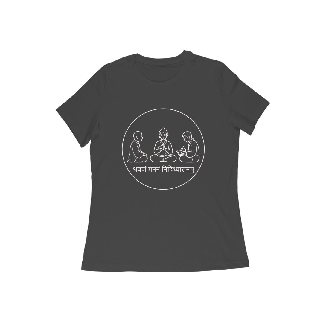 Shravan Manan Nididhyasan Unisex T-Shirt | Three Steps of Vedantic Learning | Yoga Lifestyle - Image 6