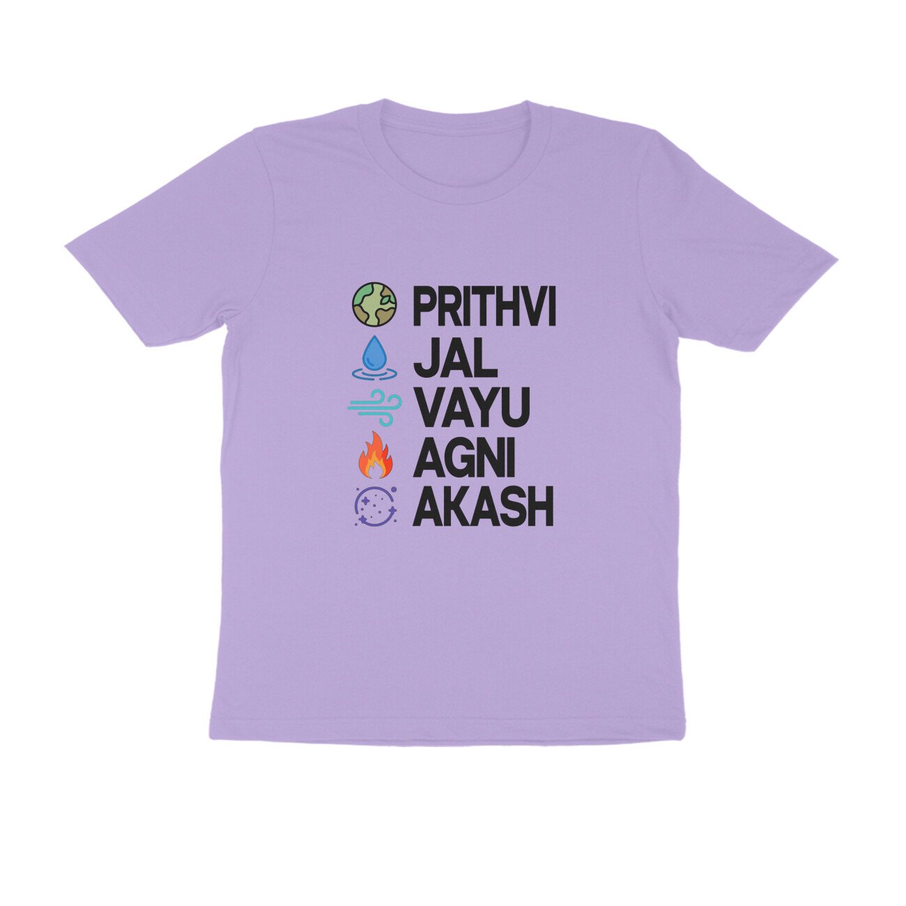 Panch Mahabhut Sanskrit Words T-Shirt | Prithvi Jal Vayu Agni Akash Streetwear Tee - Image 7