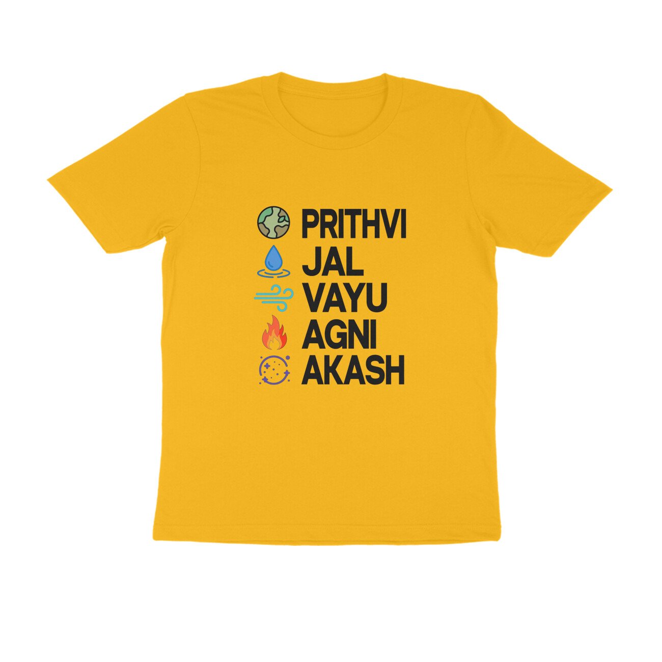 Panch Mahabhut Sanskrit Words T-Shirt | Prithvi Jal Vayu Agni Akash Streetwear Tee - Image 8
