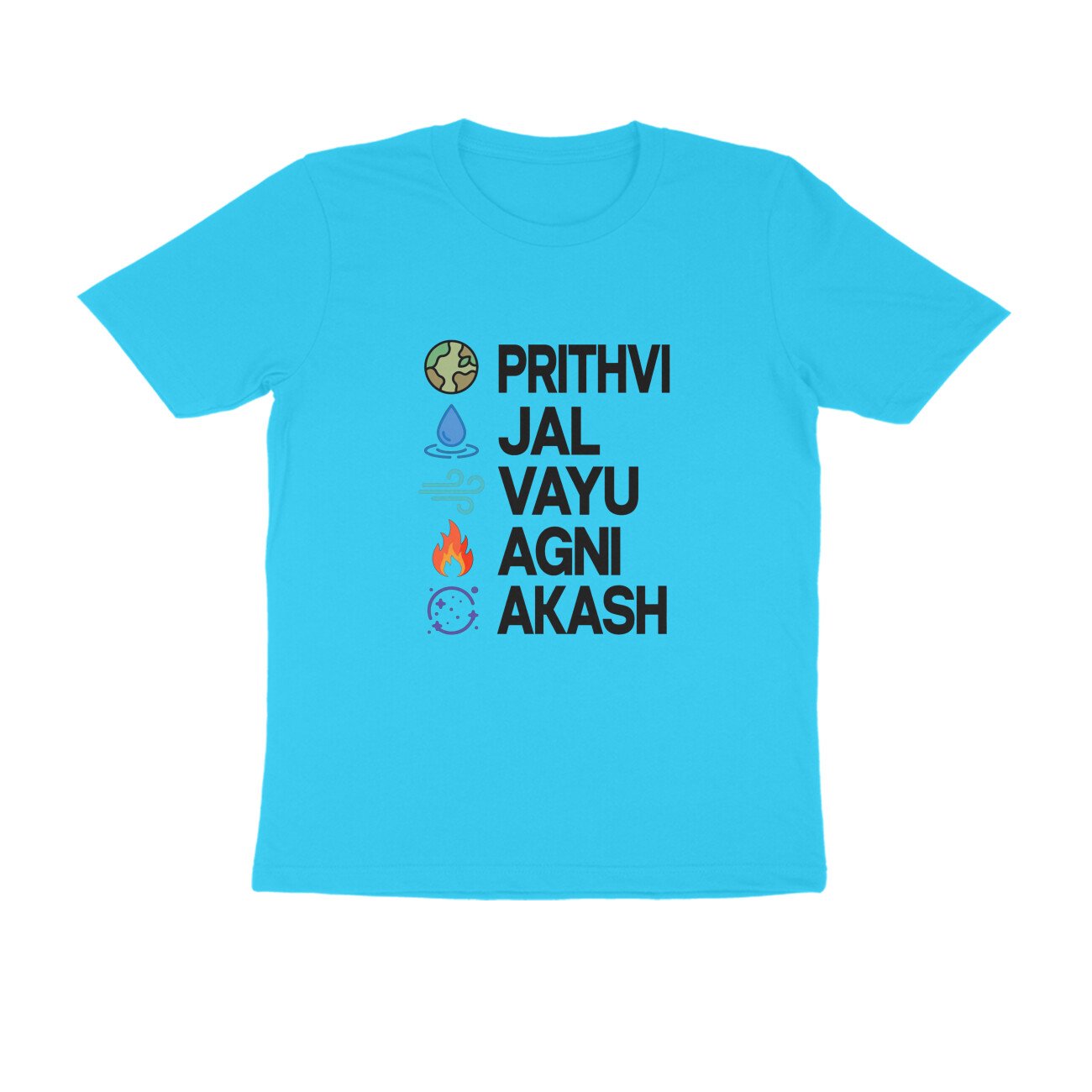 Panch Mahabhut Sanskrit Words T-Shirt | Prithvi Jal Vayu Agni Akash Streetwear Tee - Image 14