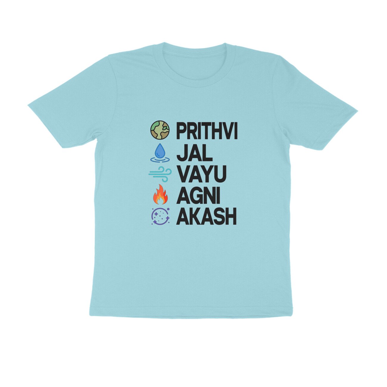 Panch Mahabhut Sanskrit Words T-Shirt | Prithvi Jal Vayu Agni Akash Streetwear Tee - Image 15