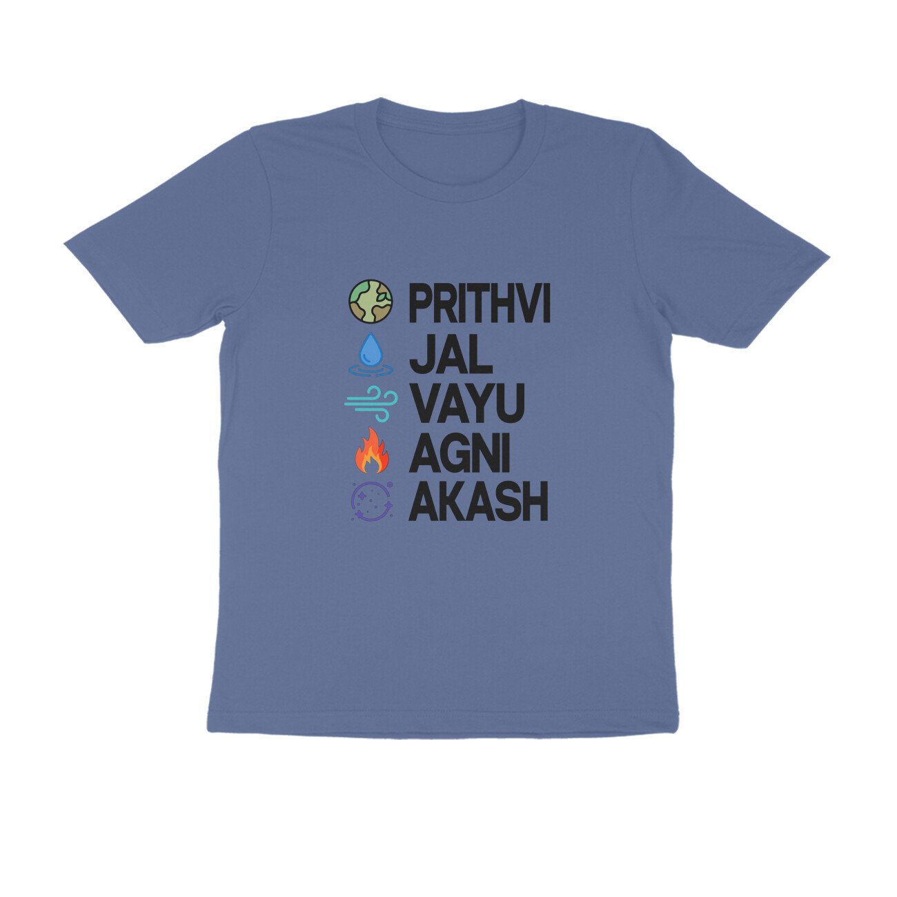 Panch Mahabhut Sanskrit Words T-Shirt | Prithvi Jal Vayu Agni Akash Streetwear Tee - Image 16