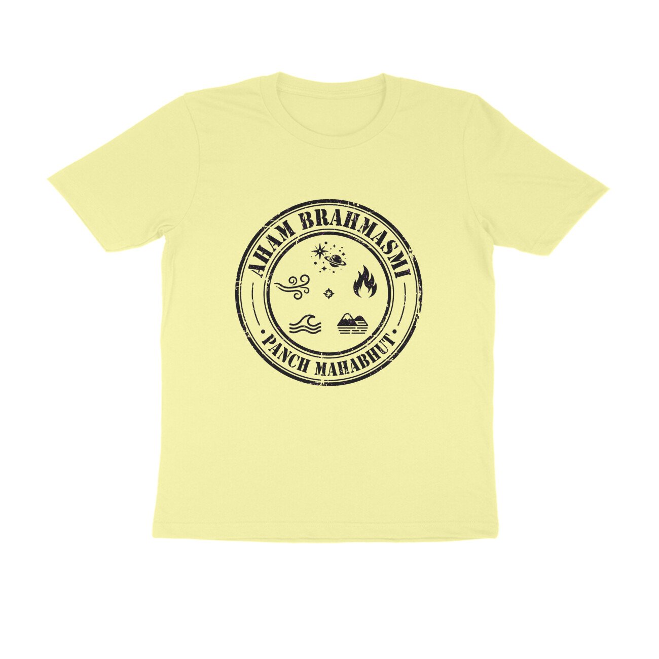 Aham Brahmasmi Vintage Badge T-Shirt | Panch Mahabhut Retro Spiritual Yoga Tee - Image 11