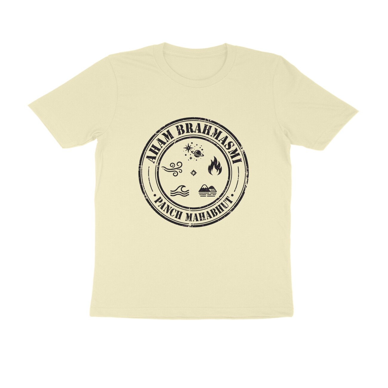 Aham Brahmasmi Vintage Badge T-Shirt | Panch Mahabhut Retro Spiritual Yoga Tee - Image 12