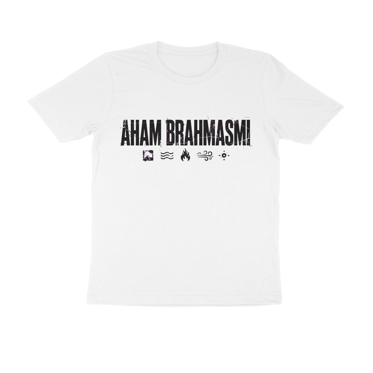 Aham Brahmasmi Bold Streetwear T-Shirt | Distressed Sanskrit Grunge Yoga Tee | Unisex