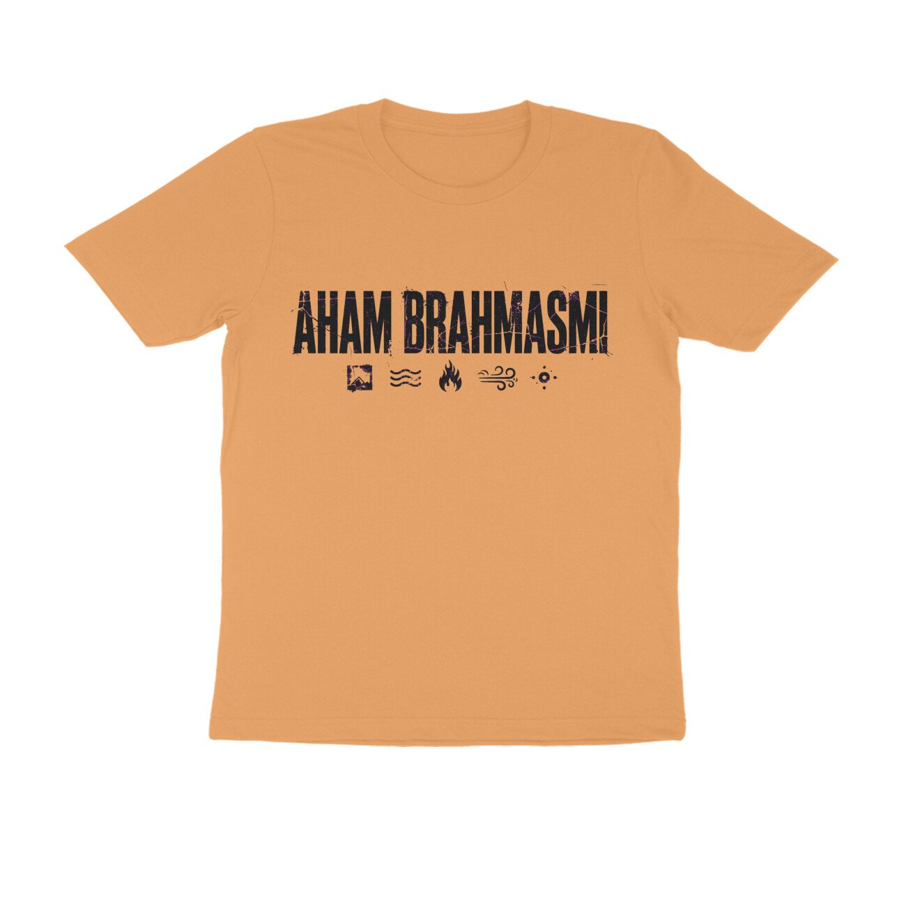 Aham Brahmasmi Bold Streetwear T-Shirt | Distressed Sanskrit Grunge Yoga Tee | Unisex - Image 6