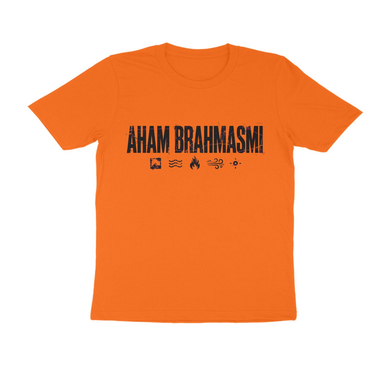 Aham Brahmasmi Bold Streetwear T-Shirt | Distressed Sanskrit Grunge Yoga Tee | Unisex - Image 7