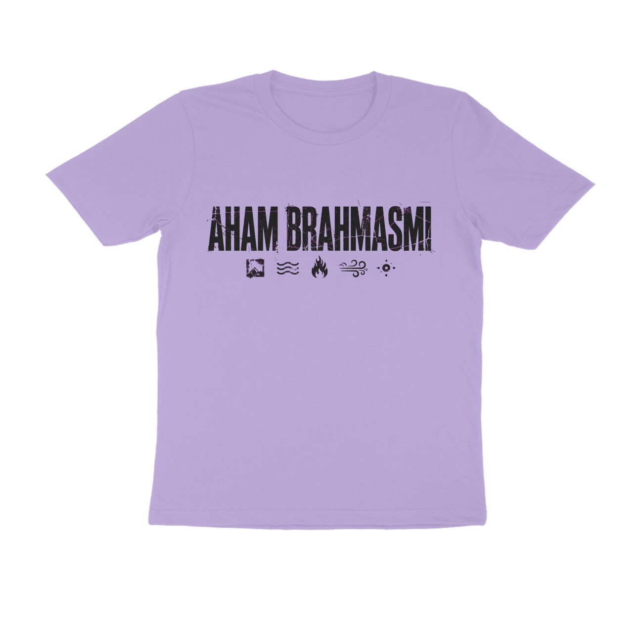 Aham Brahmasmi Bold Streetwear T-Shirt | Distressed Sanskrit Grunge Yoga Tee | Unisex - Image 8