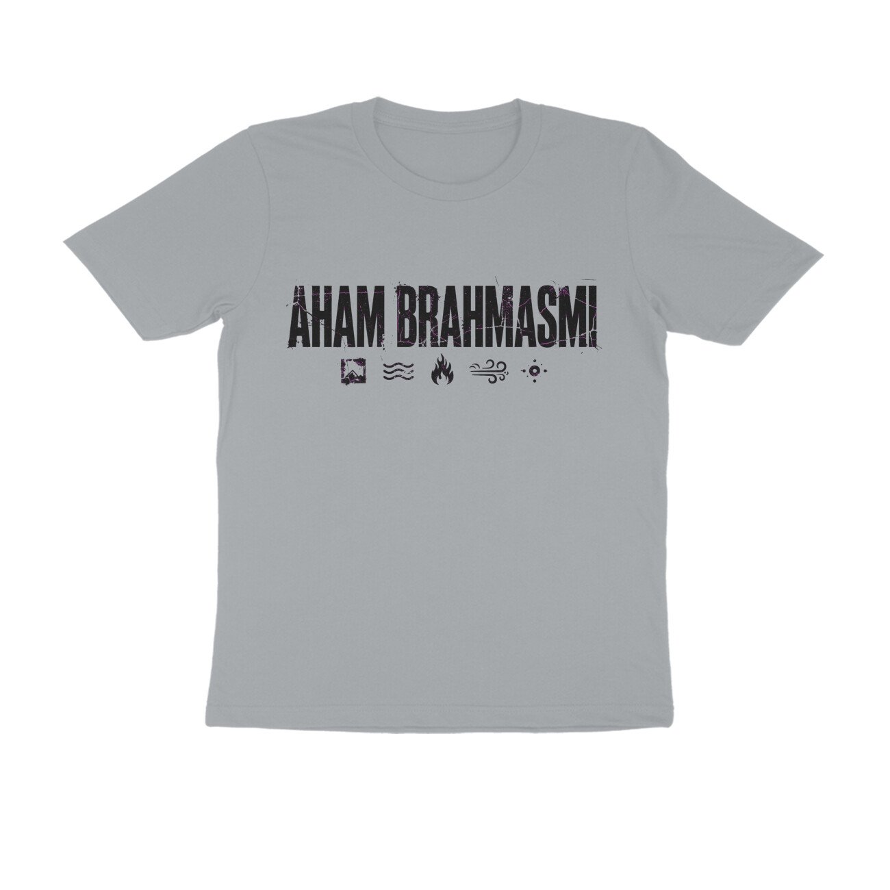 Aham Brahmasmi Bold Streetwear T-Shirt | Distressed Sanskrit Grunge Yoga Tee | Unisex - Image 10