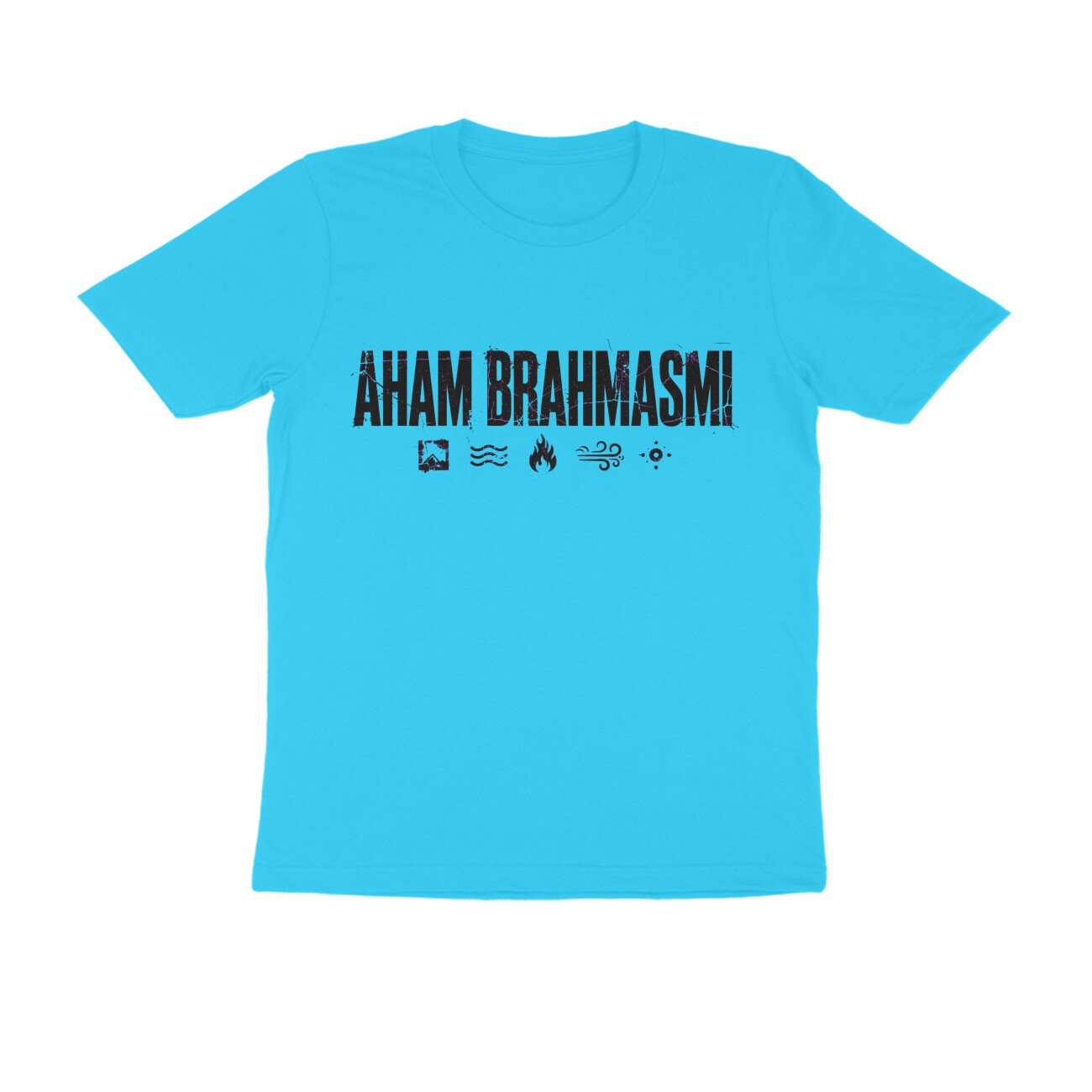 Aham Brahmasmi Bold Streetwear T-Shirt | Distressed Sanskrit Grunge Yoga Tee | Unisex - Image 11
