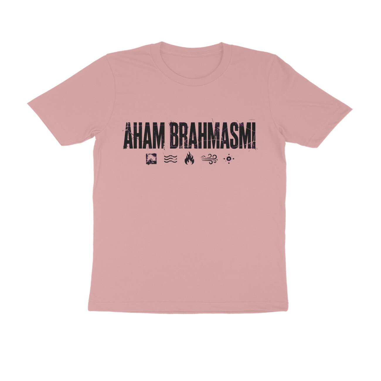 Aham Brahmasmi Bold Streetwear T-Shirt | Distressed Sanskrit Grunge Yoga Tee | Unisex - Image 13