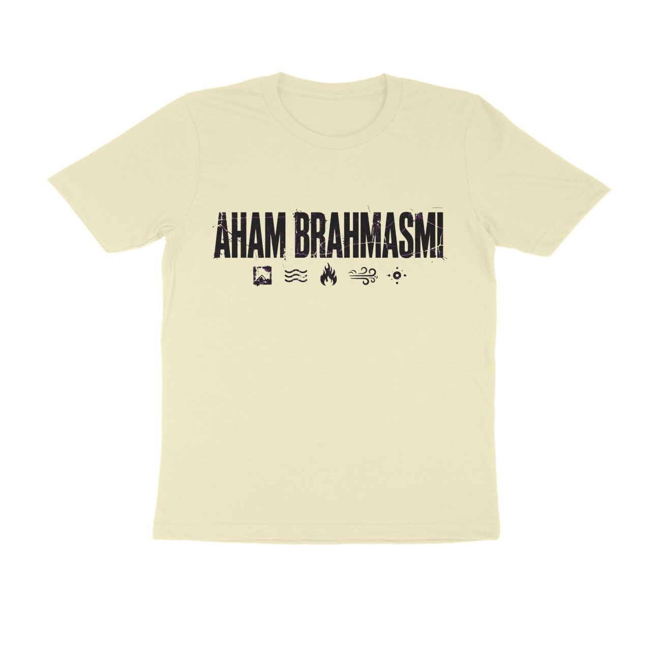Aham Brahmasmi Bold Streetwear T-Shirt | Distressed Sanskrit Grunge Yoga Tee | Unisex - Image 14