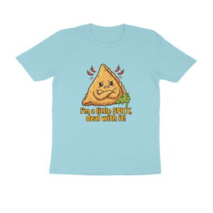 Funny Samosa T-Shirt | I'm A Little Spicy Deal With It | Indian Snack Lover Attitude Tee