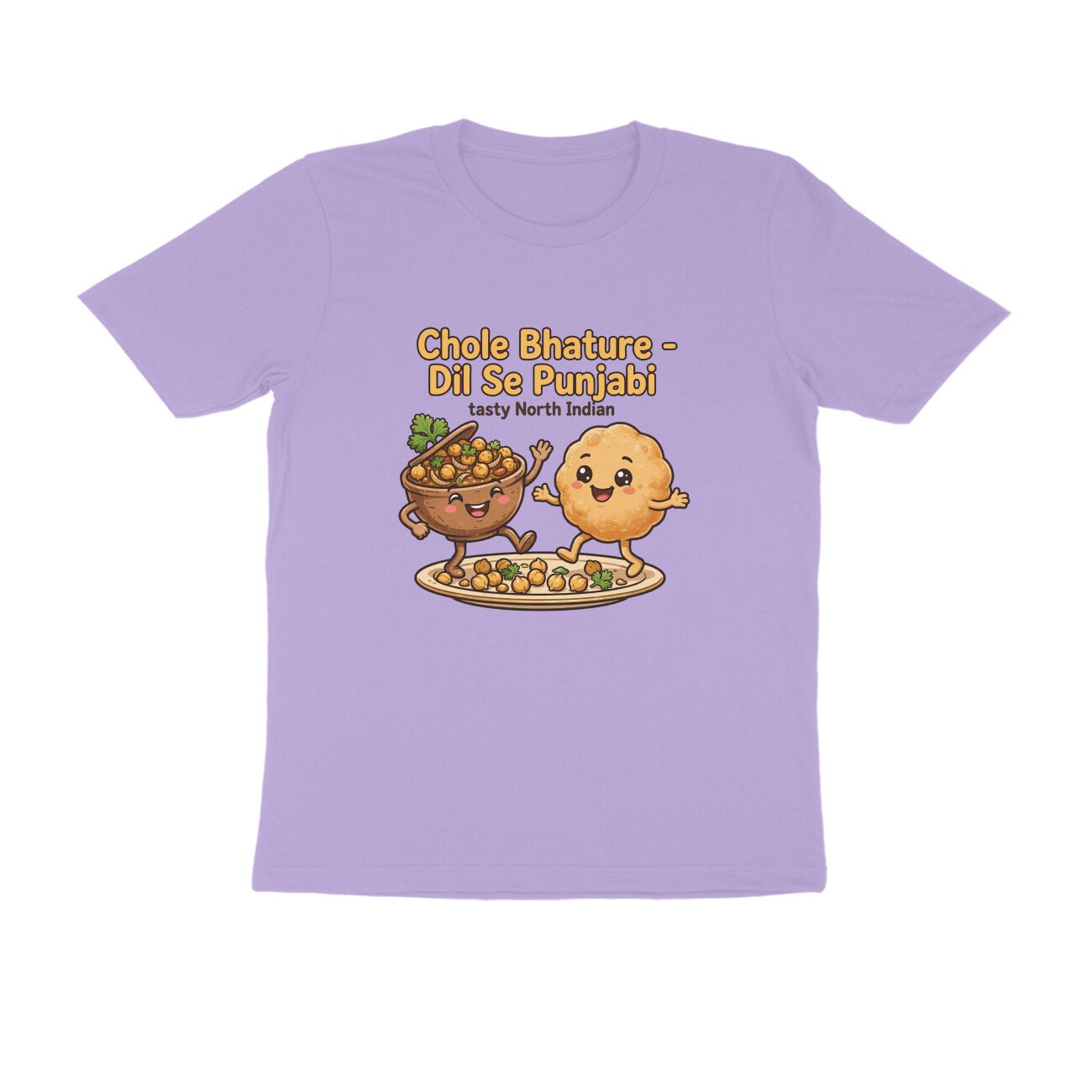 Chole Bhature Funny T-Shirt | Dil Se Punjabi Food Tee | North Indian Food Lover Shirt - Image 2