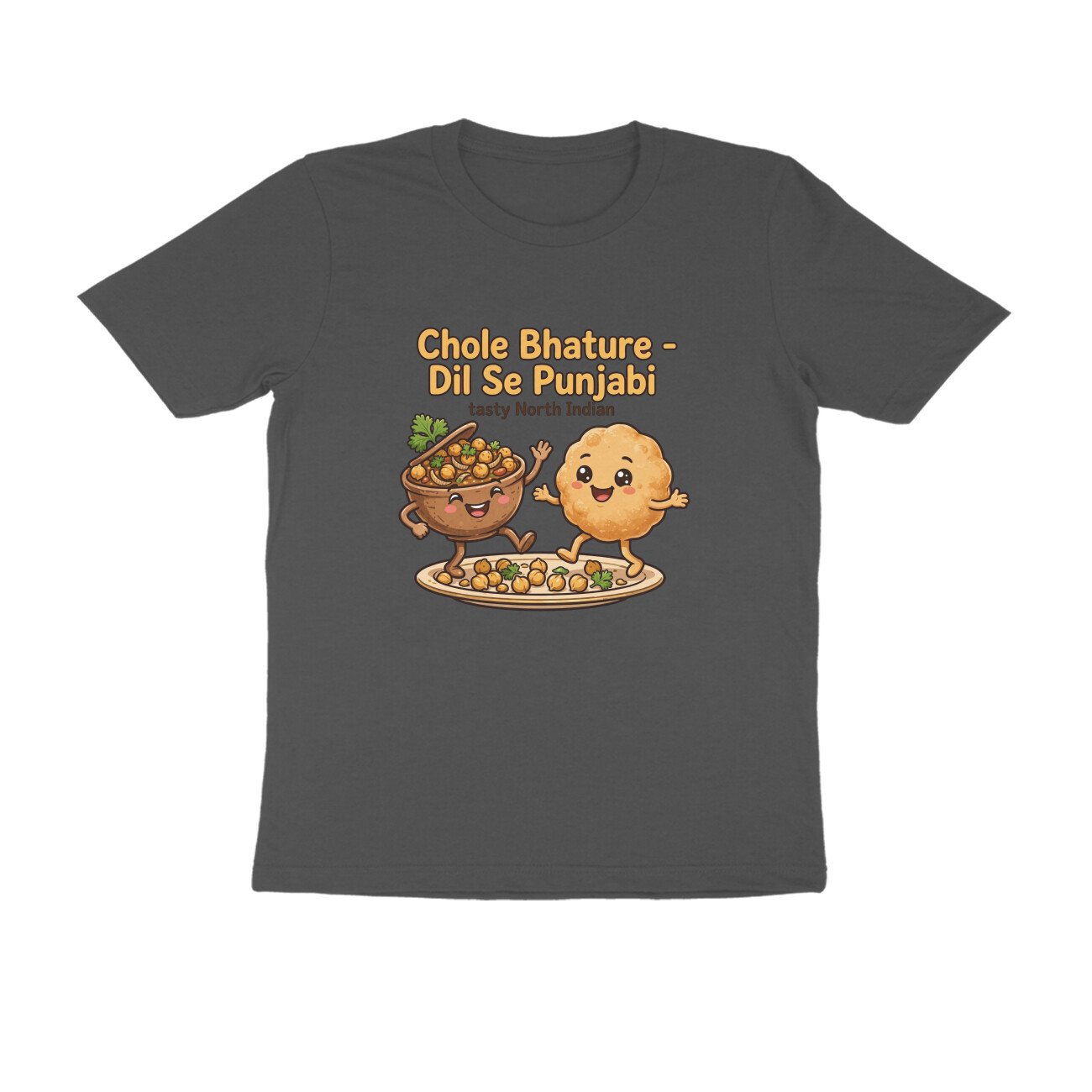 Chole Bhature Funny T-Shirt | Dil Se Punjabi Food Tee | North Indian Food Lover Shirt - Image 6