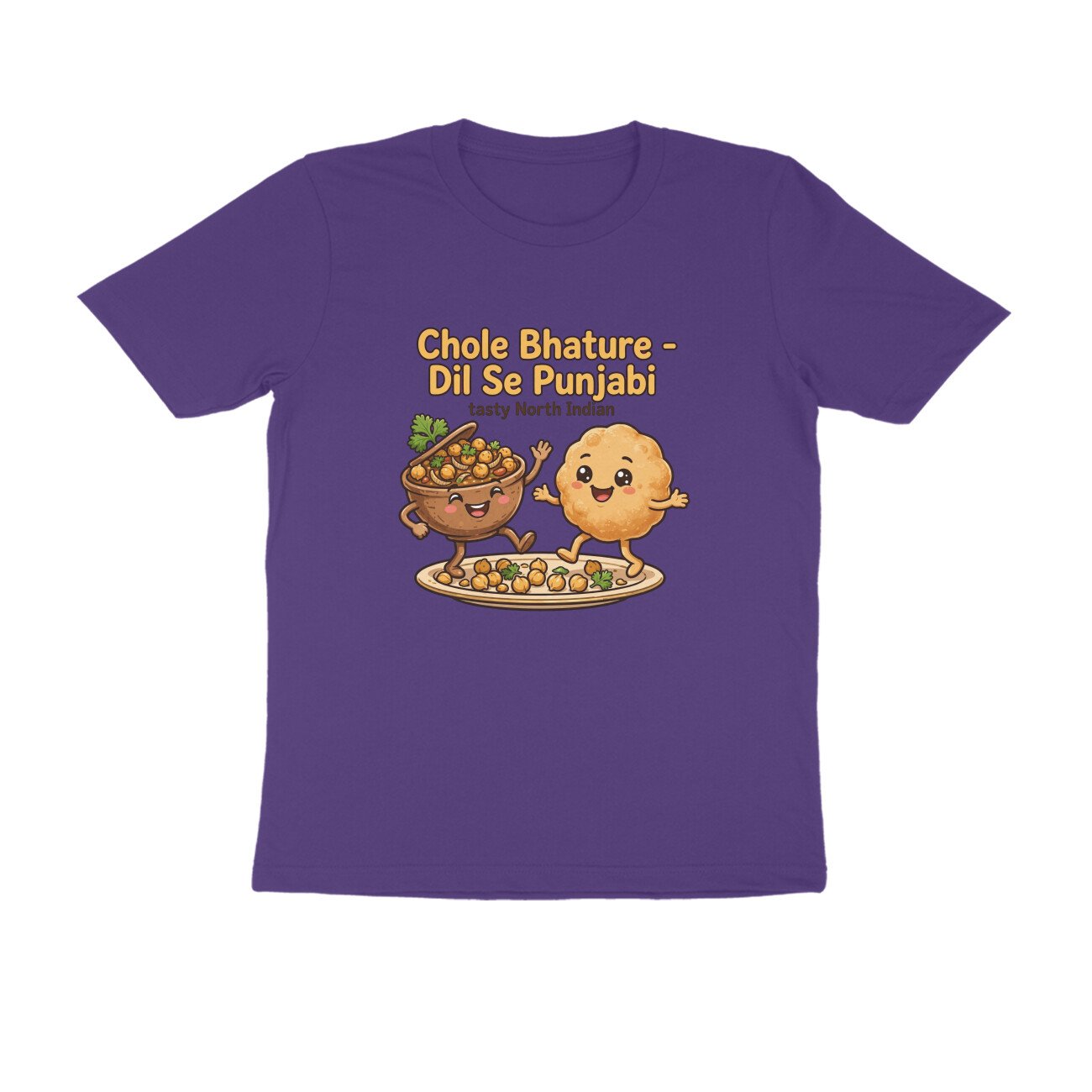 Chole Bhature Funny T-Shirt | Dil Se Punjabi Food Tee | North Indian Food Lover Shirt - Image 8