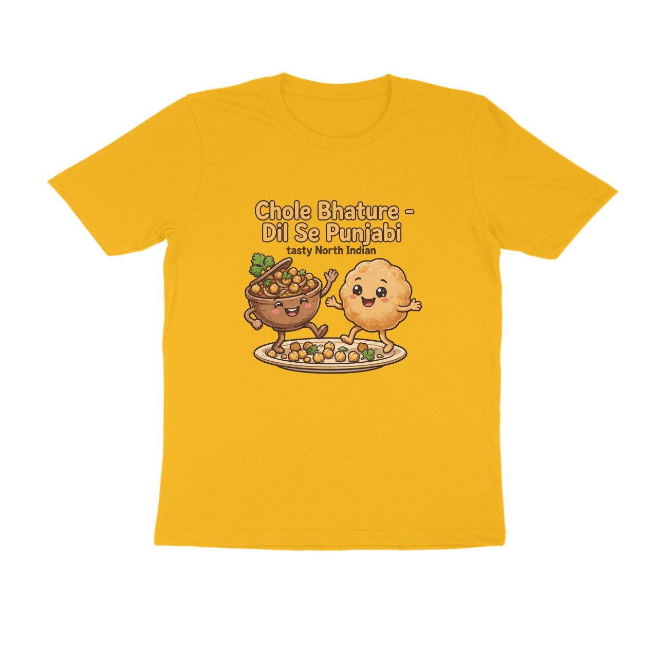 Chole Bhature Funny T-Shirt | Dil Se Punjabi Food Tee | North Indian Food Lover Shirt - Image 12